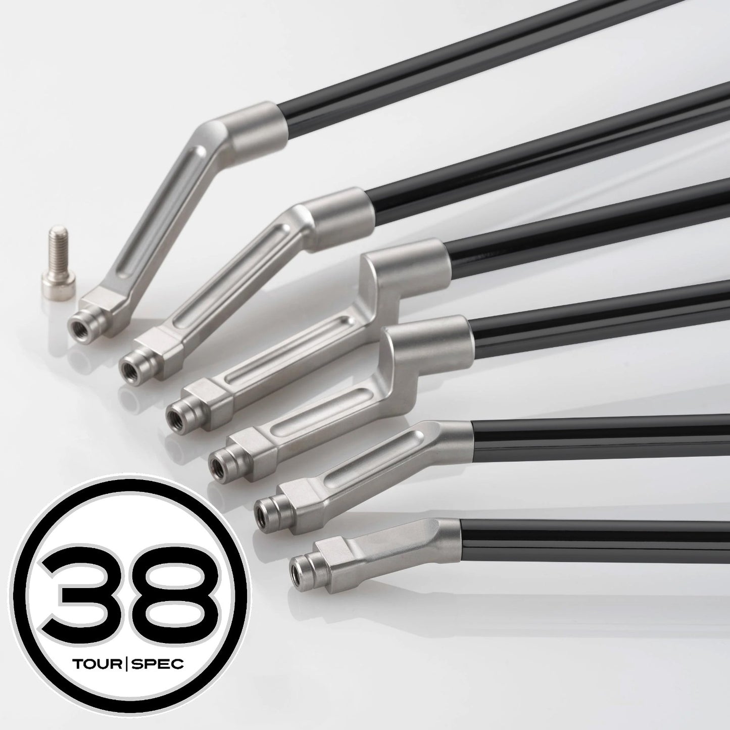 38 TourSpec - V Series - Hosel, Shaft, & Grip (Black Shaft/Silver Hosel) - Right Hand