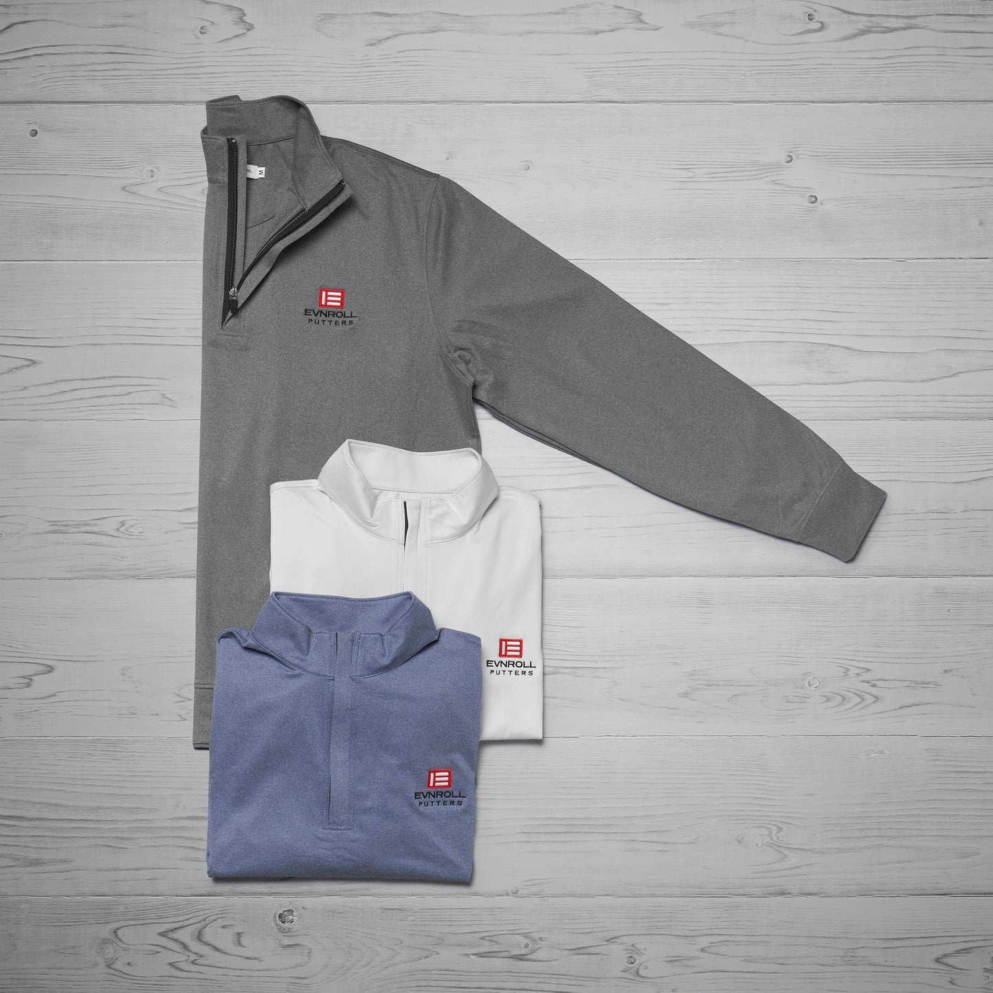 Long Sleeve Quarter Zip – Gray